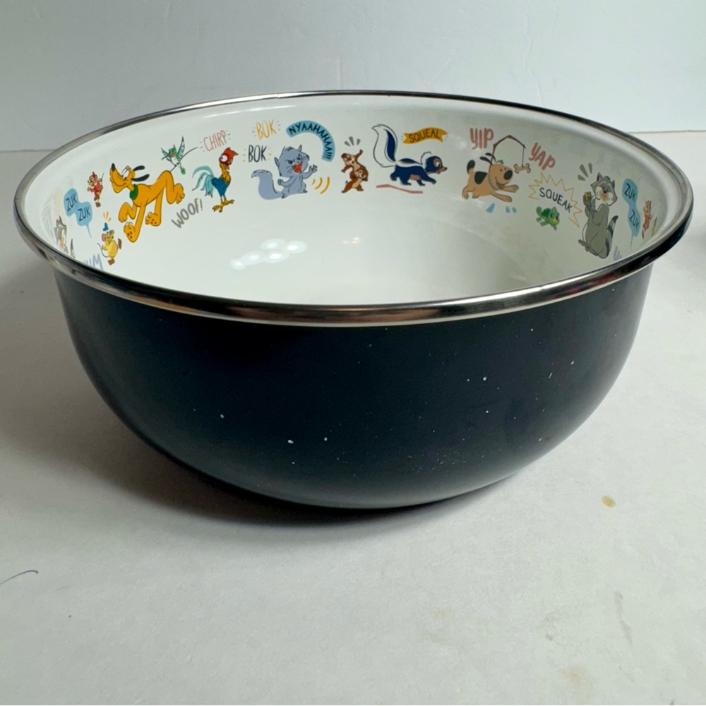 NWT. Disney Critters Enamel Bowl. Metal bowl with enamel coating.